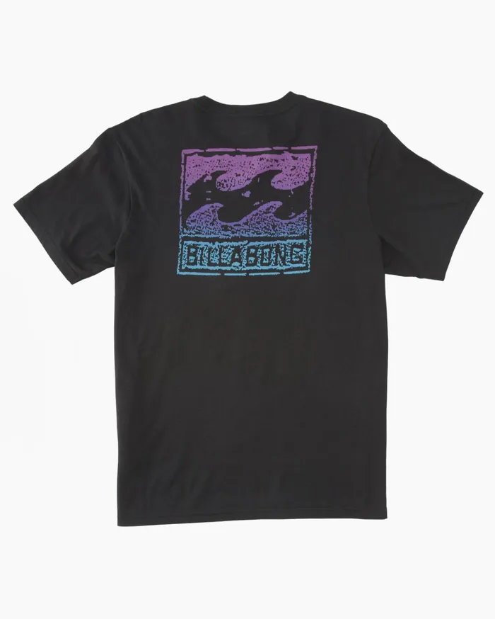 Billabong TShirts Men Crayon Wave TShirt Washed Black Billabong TShirts Men Crayon Wave TShirt Washed Black