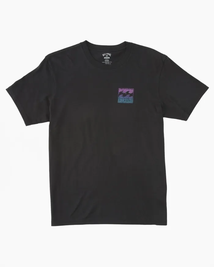 Billabong TShirts Men Crayon Wave TShirt Washed Black Billabong TShirts Men Crayon Wave TShirt Washed Black