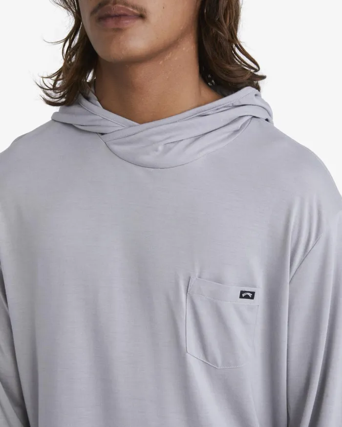 Billabong TShirts Men Eclipse Hooded Long Sleeve Surf TShirt Alloy Billabong TShirts Men Eclipse Hooded Long Sleeve Surf TShirt Alloy