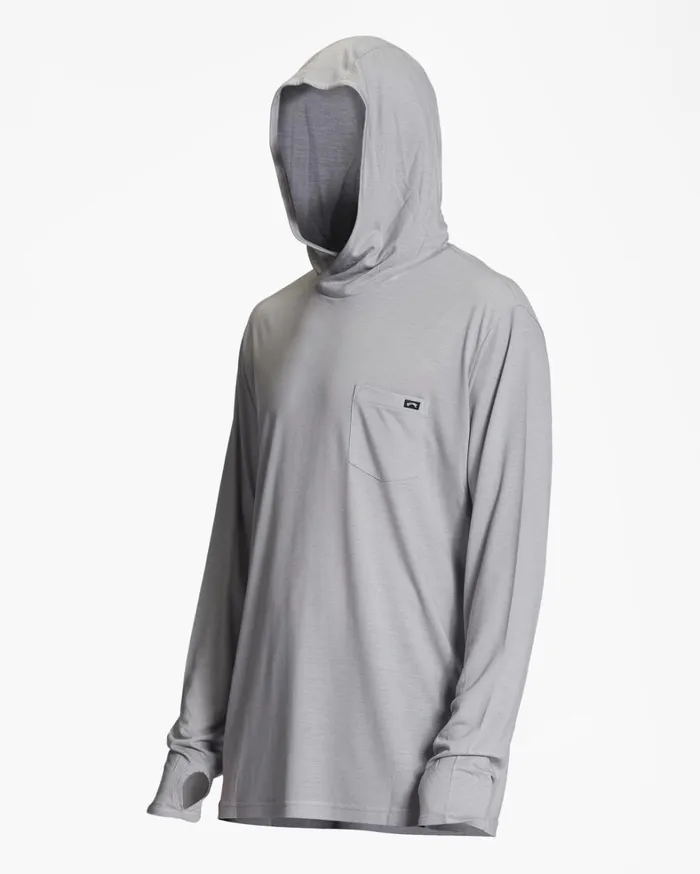 Billabong TShirts Men Eclipse Hooded Long Sleeve Surf TShirt Alloy Billabong TShirts Men Eclipse Hooded Long Sleeve Surf TShirt Alloy