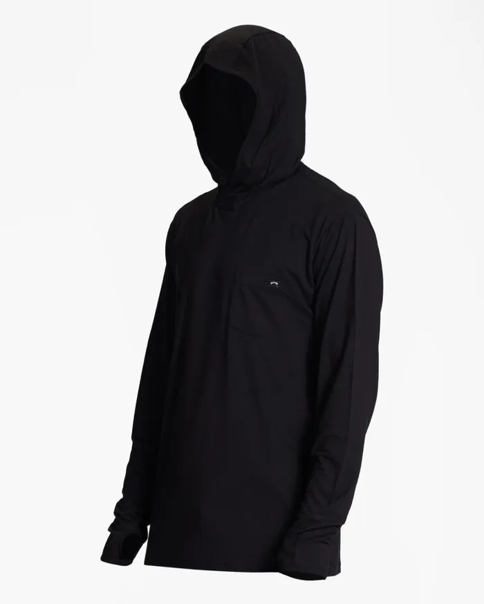 Billabong TShirts Men Eclipse Hooded Long Sleeve Surf TShirt Black Billabong TShirts Men Eclipse Hooded Long Sleeve Surf TShirt Black