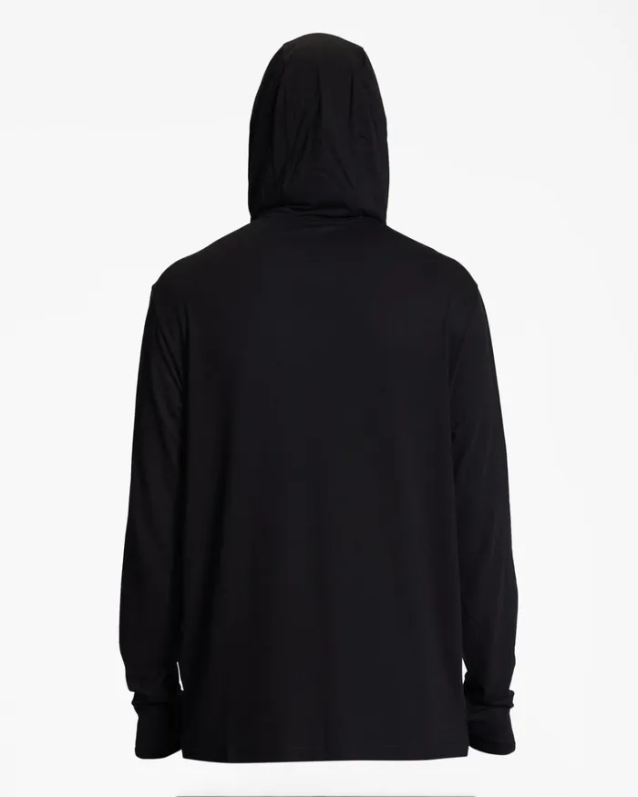 Billabong TShirts Men Eclipse Hooded Long Sleeve Surf TShirt Black Billabong TShirts Men Eclipse Hooded Long Sleeve Surf TShirt Black