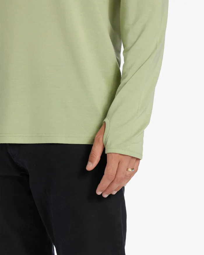 Billabong TShirts Men Eclipse Hooded Long Sleeve Surf TShirt Light Sage Billabong TShirts Men Eclipse Hooded Long Sleeve Surf TShirt Light Sage