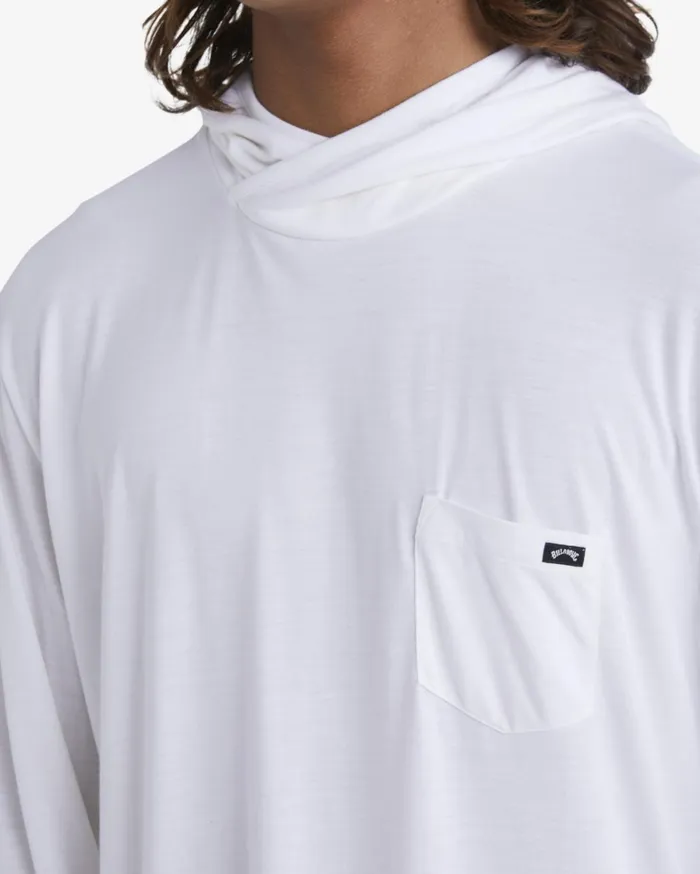 Billabong TShirts Men Eclipse Hooded Long Sleeve Surf TShirt White Billabong TShirts Men Eclipse Hooded Long Sleeve Surf TShirt White