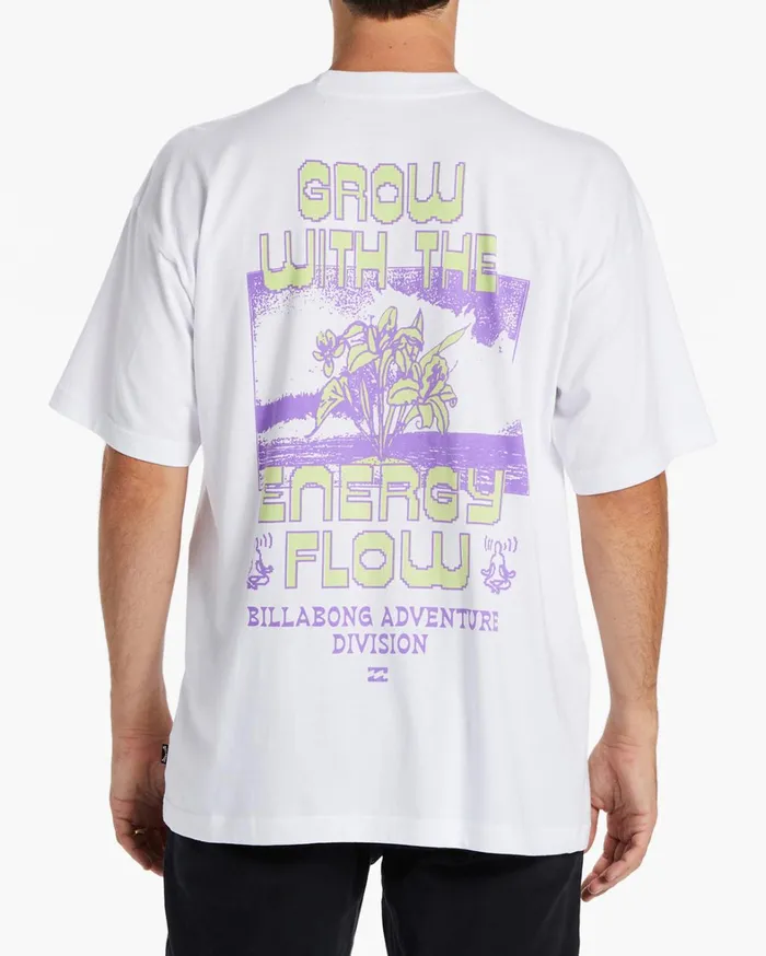 Billabong TShirts Men Energy Flow TShirt White Billabong TShirts Men Energy Flow TShirt White