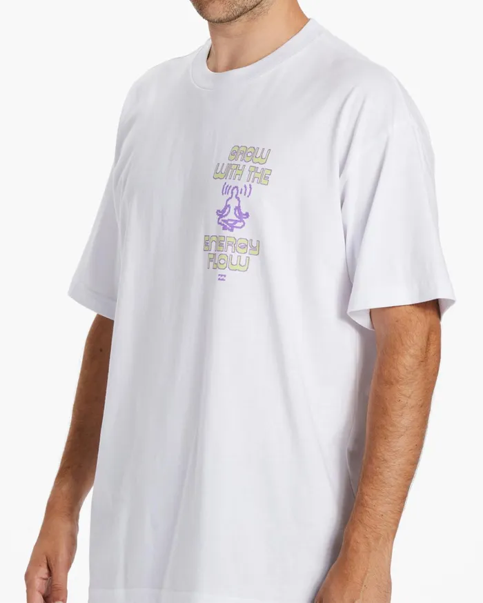 Billabong TShirts Men Energy Flow TShirt White Billabong TShirts Men Energy Flow TShirt White
