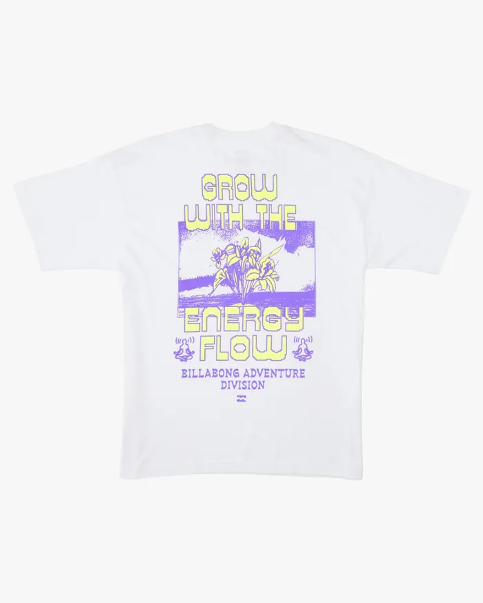 Billabong TShirts Men Energy Flow TShirt White Billabong TShirts Men Energy Flow TShirt White