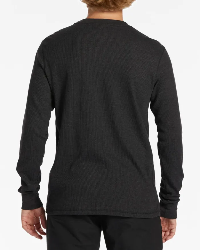 Billabong TShirts Men Essential Long Sleeve Thermal Top Black Heather Billabong TShirts Men Essential Long Sleeve Thermal Top Black Heather