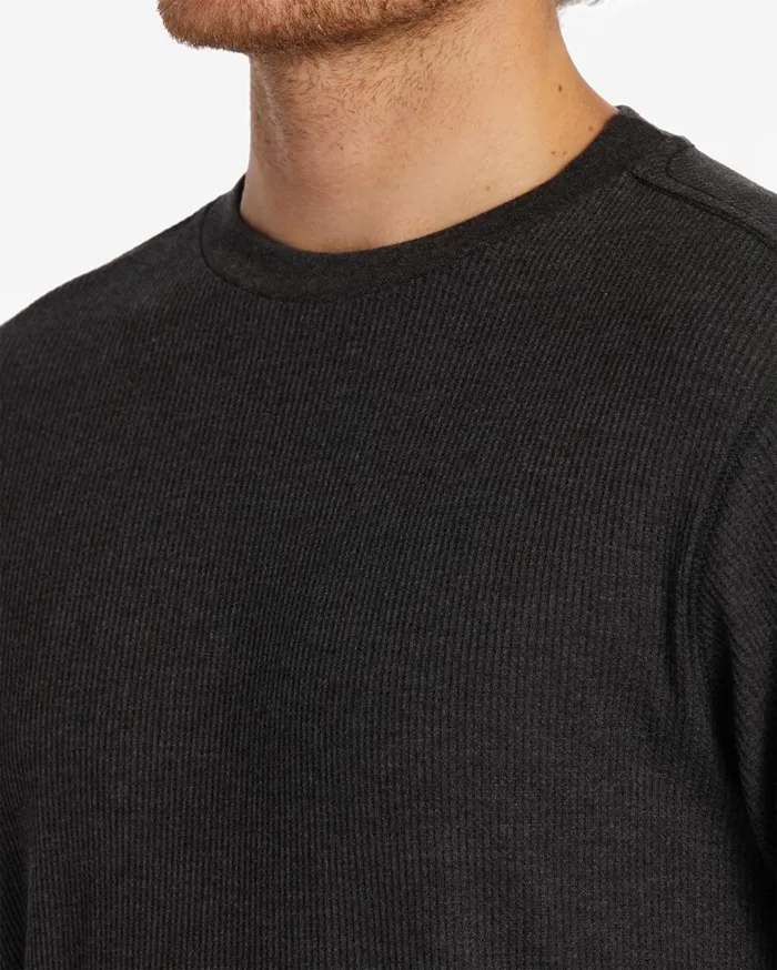 Billabong TShirts Men Essential Long Sleeve Thermal Top Black Heather Billabong TShirts Men Essential Long Sleeve Thermal Top Black Heather
