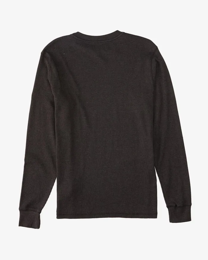 Billabong TShirts Men Essential Long Sleeve Thermal Top Black Heather Billabong TShirts Men Essential Long Sleeve Thermal Top Black Heather