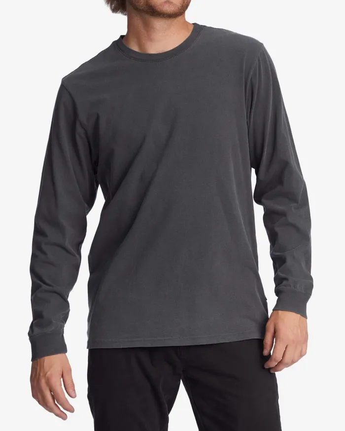 Billabong TShirts Men Essential Wave Washed Long Sleeve TShirt Charcoal