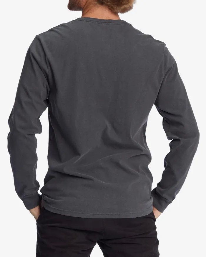 Billabong TShirts Men Essential Wave Washed Long Sleeve TShirt Charcoal Billabong TShirts Men Essential Wave Washed Long Sleeve TShirt Charcoal