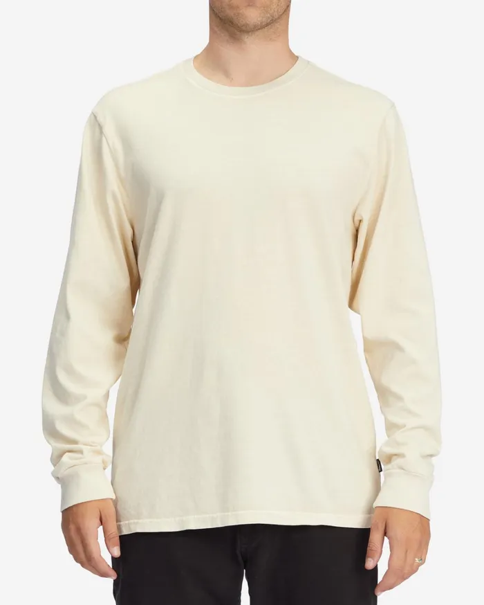Billabong TShirts Men Essential Wave Washed Long Sleeve TShirt Faded Rose