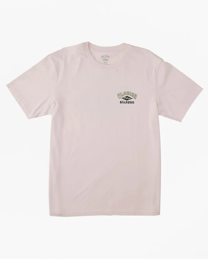 Billabong TShirts Men Florida Arch TShirt Pink Haze Billabong TShirts Men Florida Arch TShirt Pink Haze