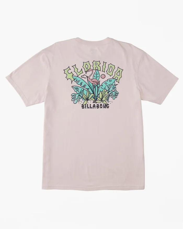Billabong TShirts Men Florida Arch TShirt Pink Haze Billabong TShirts Men Florida Arch TShirt Pink Haze