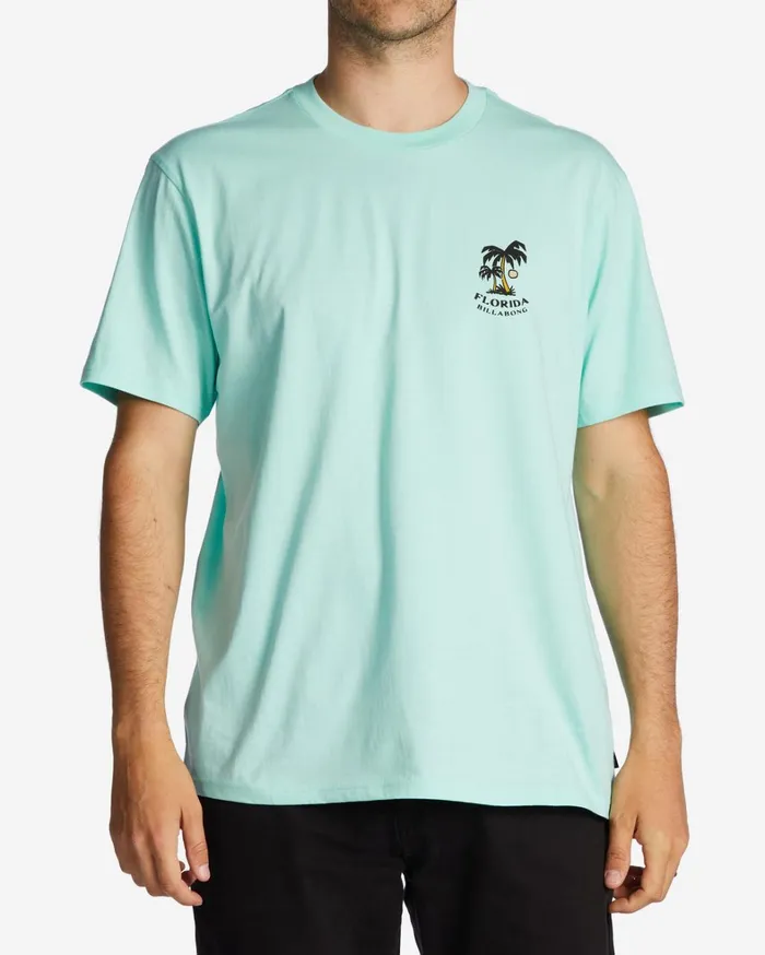 Billabong TShirts Men Florida Dos Palms TShirt Cool Mint