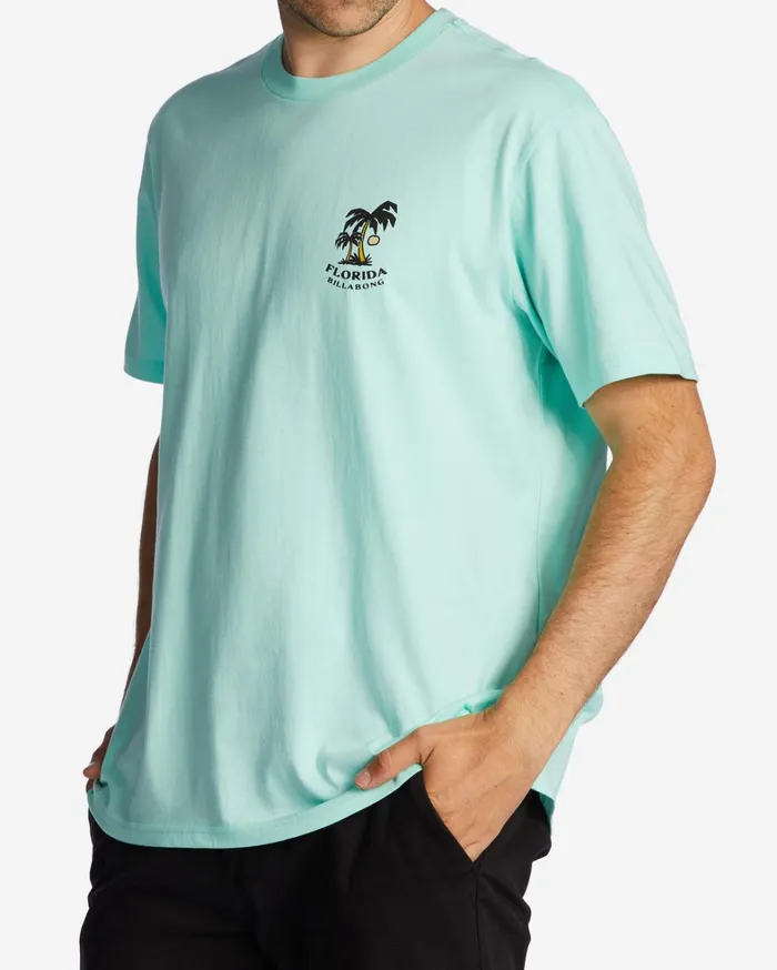 Billabong TShirts Men Florida Dos Palms TShirt Cool Mint Billabong TShirts Men Florida Dos Palms TShirt Cool Mint