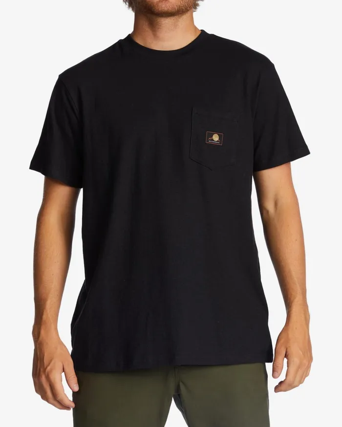 Billabong TShirts Men Hemp Pocket TShirt Washed Black