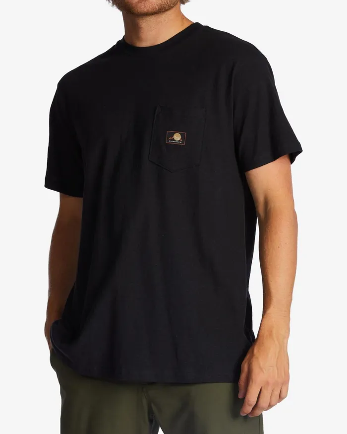 Billabong TShirts Men Hemp Pocket TShirt Washed Black Billabong TShirts Men Hemp Pocket TShirt Washed Black