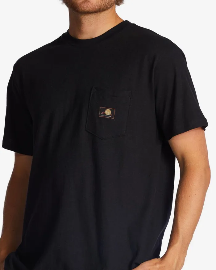 Billabong TShirts Men Hemp Pocket TShirt Washed Black Billabong TShirts Men Hemp Pocket TShirt Washed Black
