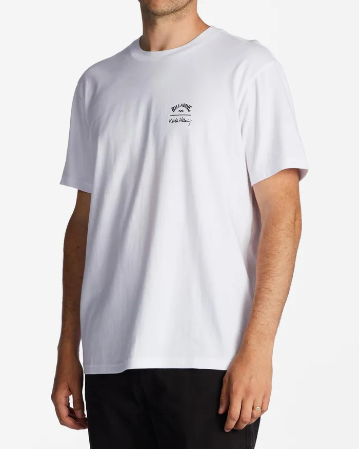 Billabong TShirts Men Keith Haring Salvation TShirt White Billabong TShirts Men Keith Haring Salvation TShirt White