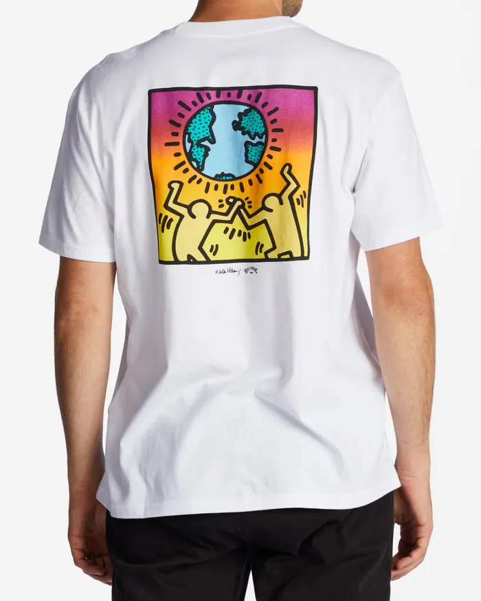 Billabong TShirts Men Keith Haring Salvation TShirt White Billabong TShirts Men Keith Haring Salvation TShirt White