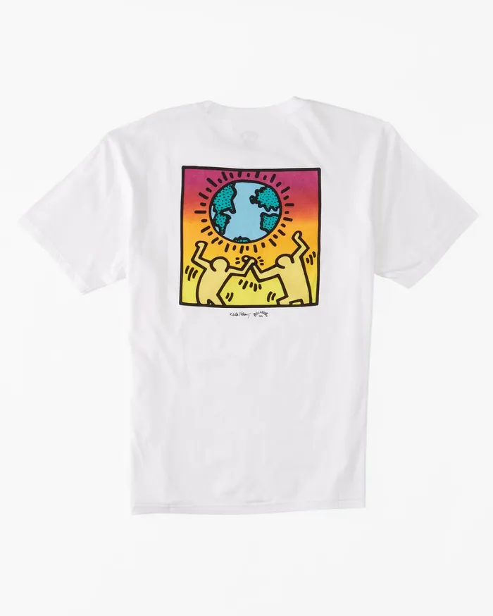 Billabong TShirts Men Keith Haring Salvation TShirt White Billabong TShirts Men Keith Haring Salvation TShirt White