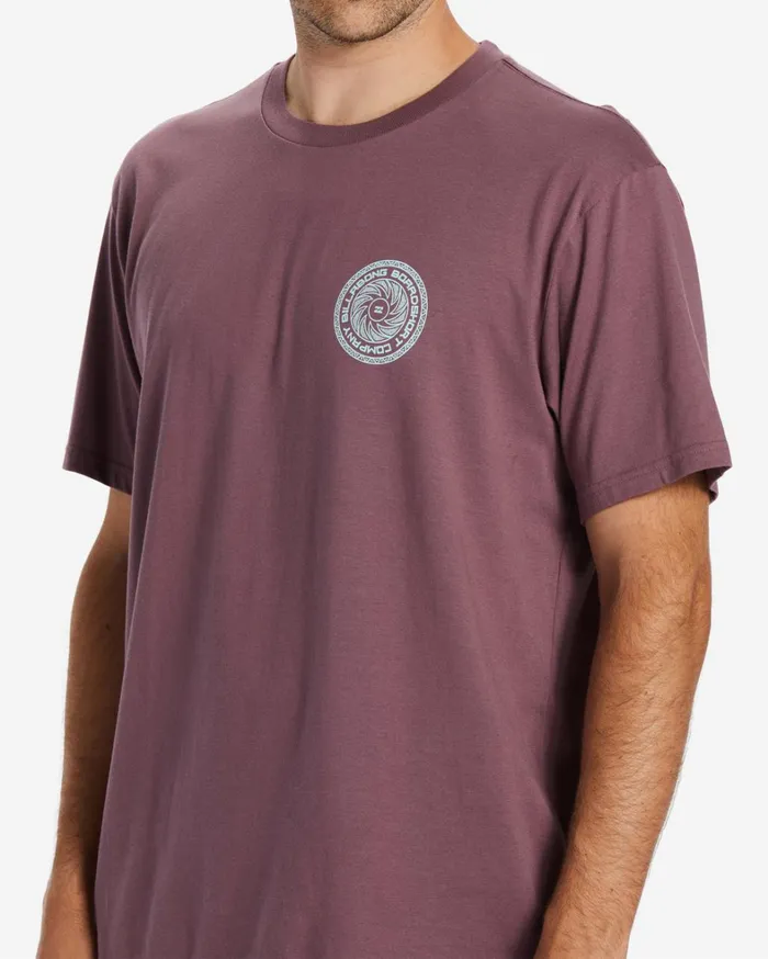 Billabong TShirts Men Praise TShirt Vintage Violet Billabong TShirts Men Praise TShirt Vintage Violet