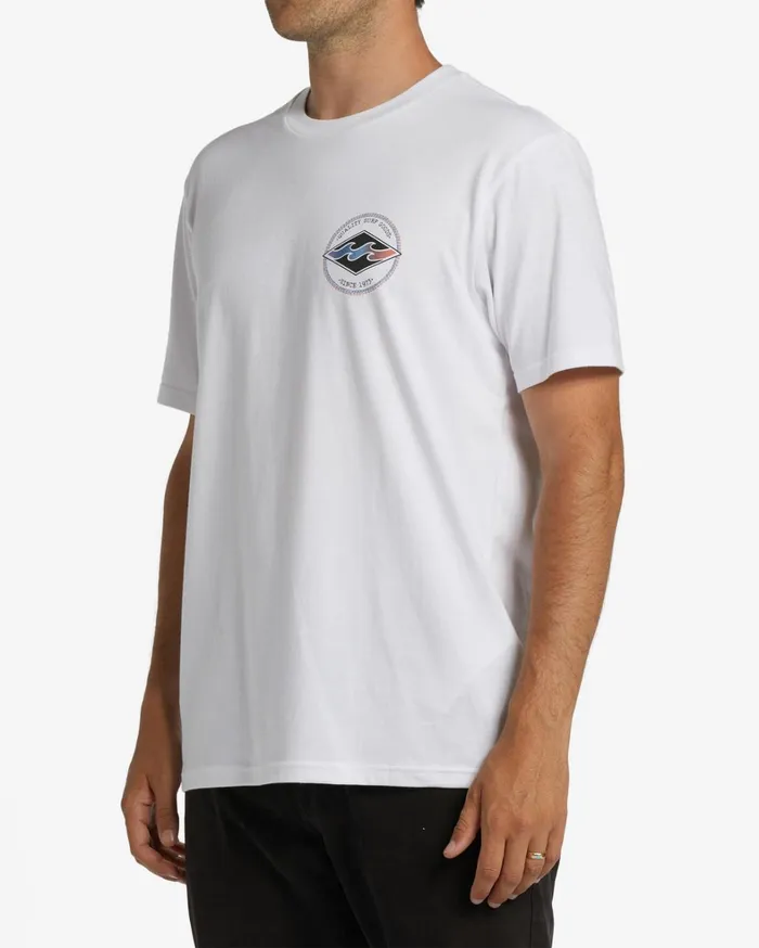 Billabong TShirts Men Rotor Diamond TShirt White Billabong TShirts Men Rotor Diamond TShirt White