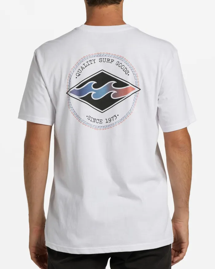 Billabong TShirts Men Rotor Diamond TShirt White Billabong TShirts Men Rotor Diamond TShirt White