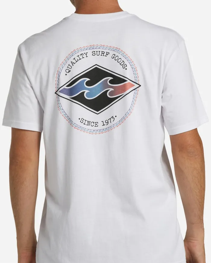 Billabong TShirts Men Rotor Diamond TShirt White Billabong TShirts Men Rotor Diamond TShirt White