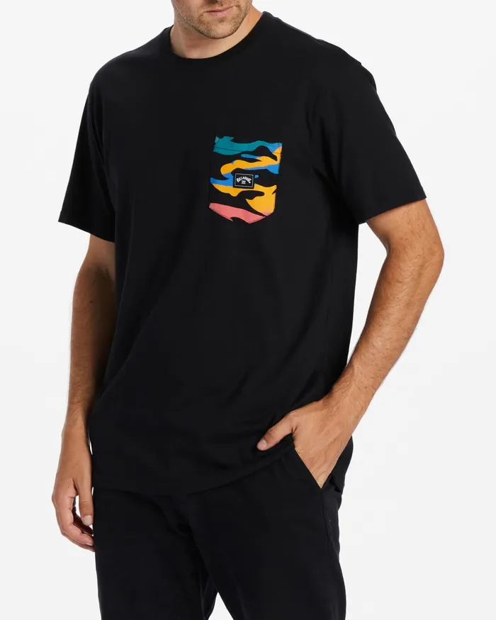 Billabong TShirts Men Team Pocket TShirt Black Billabong TShirts Men Team Pocket TShirt Black