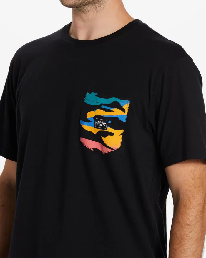 Billabong TShirts Men Team Pocket TShirt Black Billabong TShirts Men Team Pocket TShirt Black