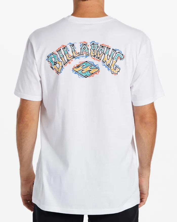 Billabong TShirts Men Theme Arch TShirt White Billabong TShirts Men Theme Arch TShirt White