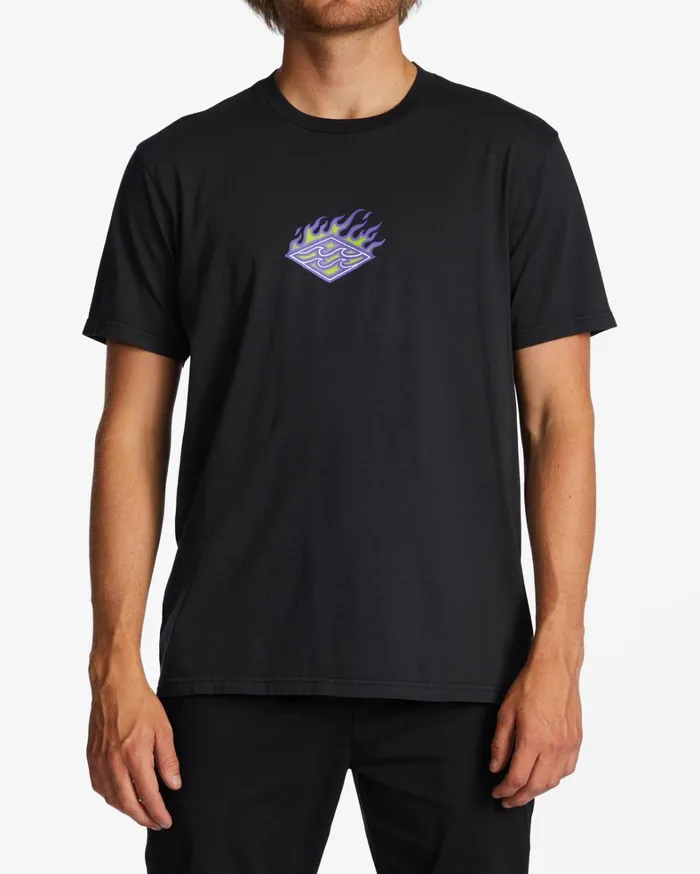 Billabong TShirts Men Theme Diamond TShirt Washed Black