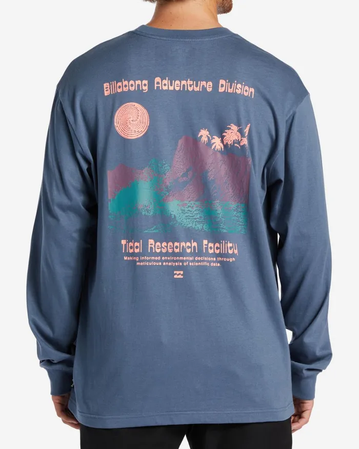 Billabong TShirts Men Tidal Research Long Sleeve TShirt North Sea Billabong TShirts Men Tidal Research Long Sleeve TShirt North Sea