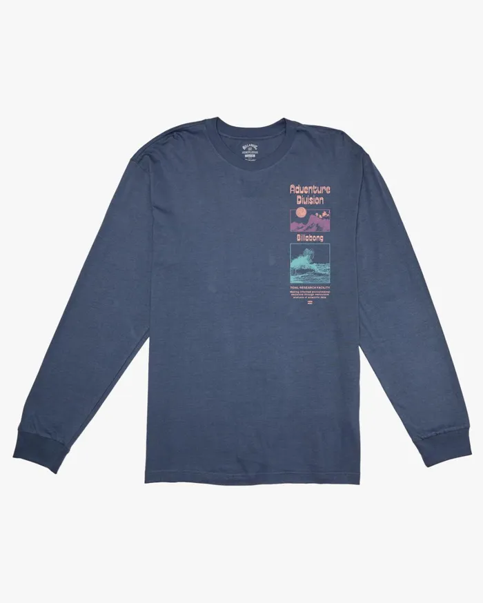 Billabong TShirts Men Tidal Research Long Sleeve TShirt North Sea Billabong TShirts Men Tidal Research Long Sleeve TShirt North Sea