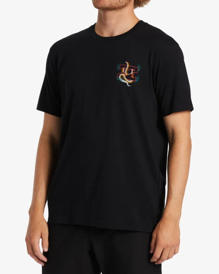 Billabong TShirts Men Vibora TShirt Black Billabong TShirts Men Vibora TShirt Black
