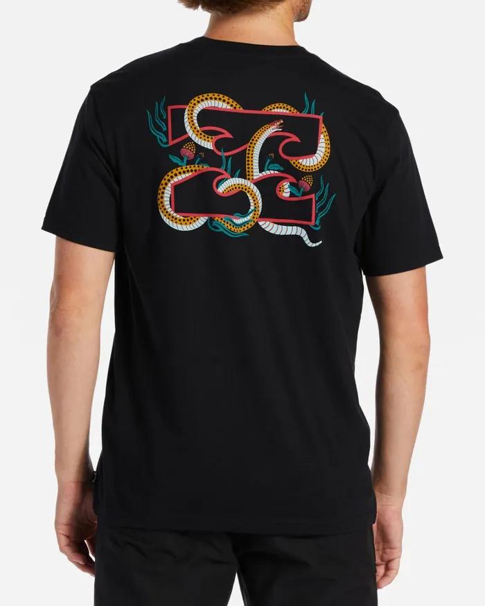 Billabong TShirts Men Vibora TShirt Black Billabong TShirts Men Vibora TShirt Black