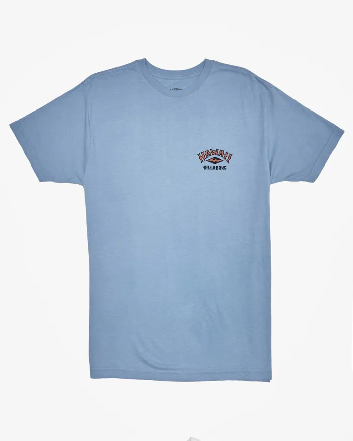 Billabong TShirts Men Volcano Arch TShirt Washed Blue Billabong TShirts Men Volcano Arch TShirt Washed Blue
