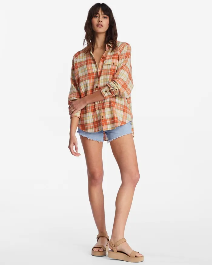 Billabong Tops Women Best Time Long Sleeve Shirt Multi Billabong Tops Women Best Time Long Sleeve Shirt Multi