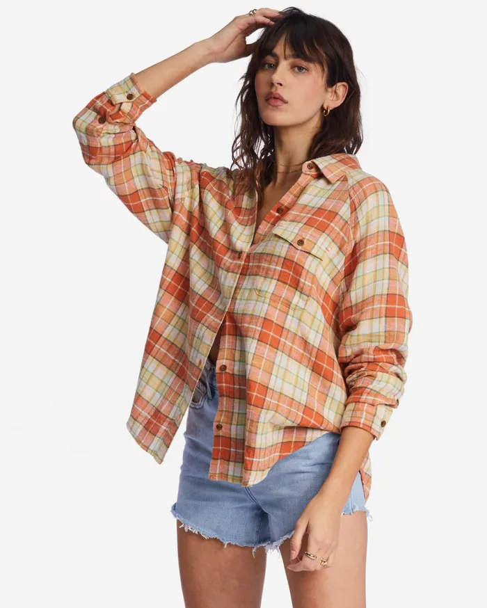 Billabong Tops Women Best Time Long Sleeve Shirt Multi Billabong Tops Women Best Time Long Sleeve Shirt Multi