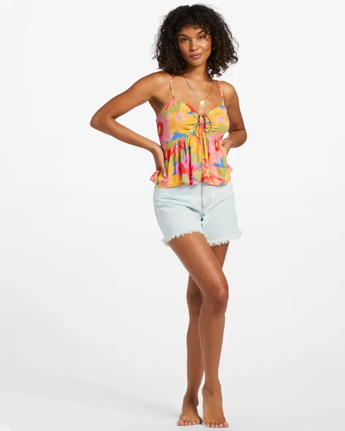 Billabong Tops Women Love Notes Tank Top Multi 2 Billabong Tops Women Love Notes Tank Top Multi 2