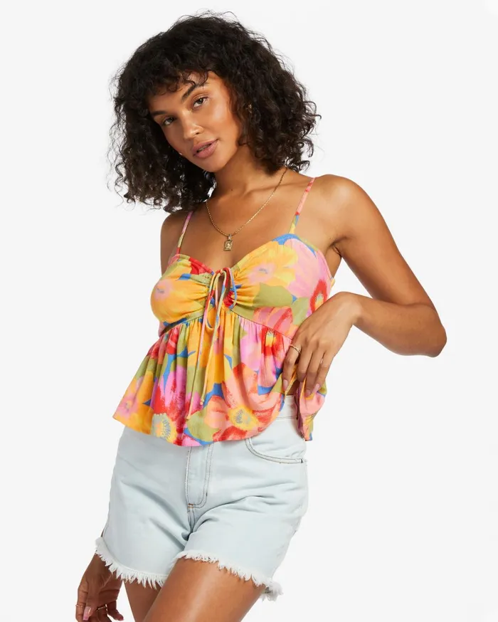 Billabong Tops Women Love Notes Tank Top Multi 2 Billabong Tops Women Love Notes Tank Top Multi 2