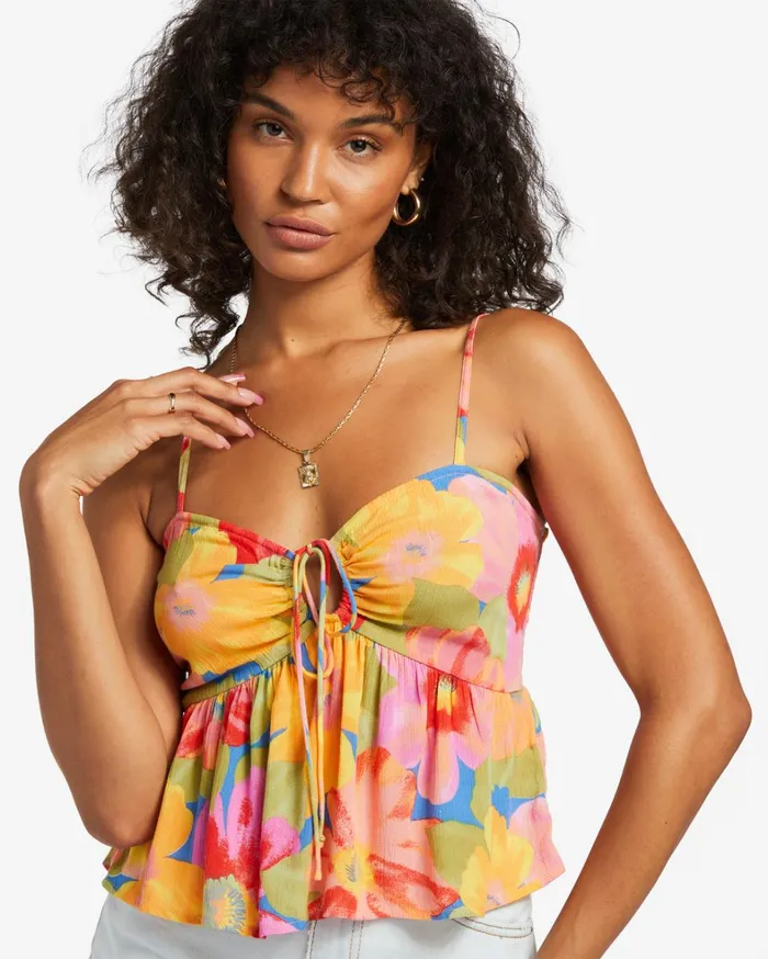 Billabong Tops Women Love Notes Tank Top Multi 2 Billabong Tops Women Love Notes Tank Top Multi 2