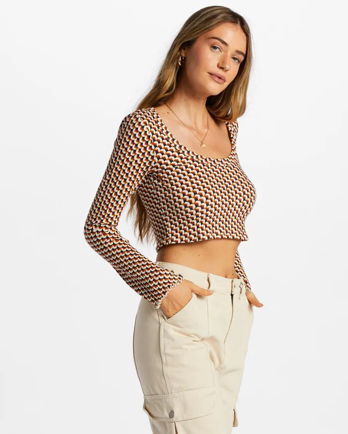 Billabong Tops Women My Favourite Rib Knit Top Multi Billabong Tops Women My Favourite Rib Knit Top Multi