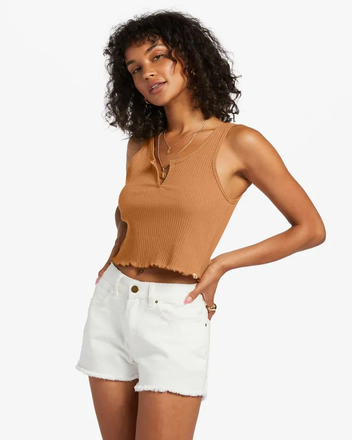Billabong Tops Women Notch Tank Ribbed Tank Top Summer Spice Billabong Tops Women Notch Tank Ribbed Tank Top Summer Spice