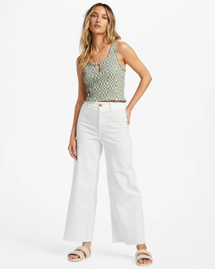Billabong Tops Women Notch Tank Top Avocado Billabong Tops Women Notch Tank Top Avocado