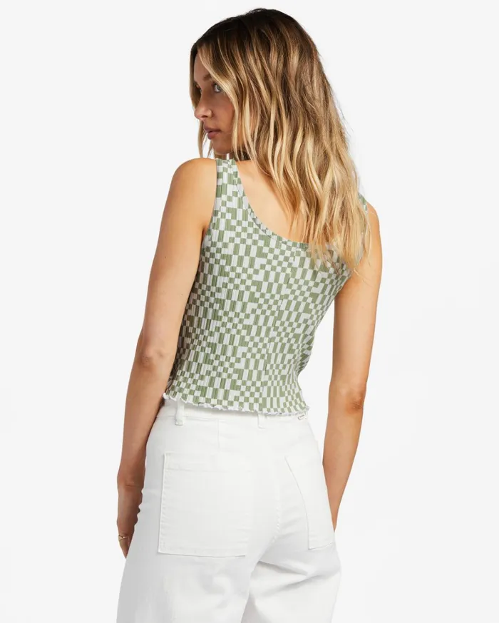 Billabong Tops Women Notch Tank Top Avocado Billabong Tops Women Notch Tank Top Avocado
