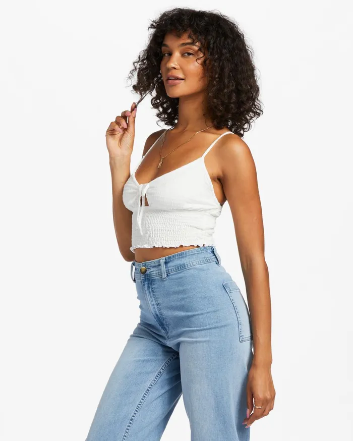 Billabong Tops Women Ray Of Sun Tank Top Salt Crystal Billabong Tops Women Ray Of Sun Tank Top Salt Crystal